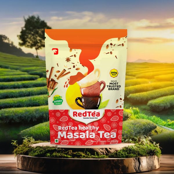 RedTea® Masala Chai + Premium Darjeeling Tea, Combo Pouch Pack of 2 | 400 gm - Image 3