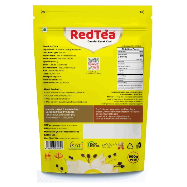 RedTea® Masala Chai + Premium Darjeeling Tea, Combo Pouch Pack of 2 | 400 gm - Image 11