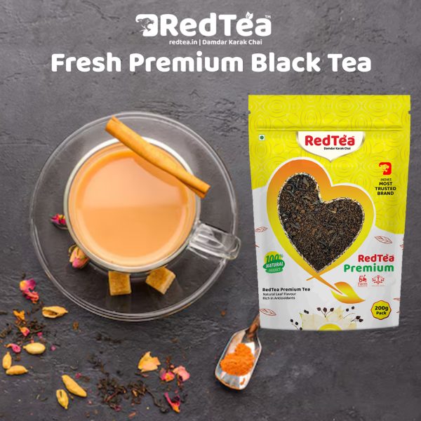 RedTea® Masala Chai + Premium Darjeeling Tea, Combo Pouch Pack of 2 | 400 gm - Image 9